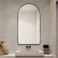 Зеркало-арка в чёрной раме 40х70 10184 - фото 779
